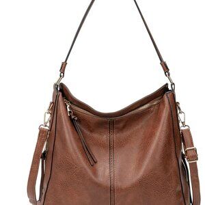 Large PU Leather Hobo Handbag Durable Waterproof Tote Women Crossbody Bag